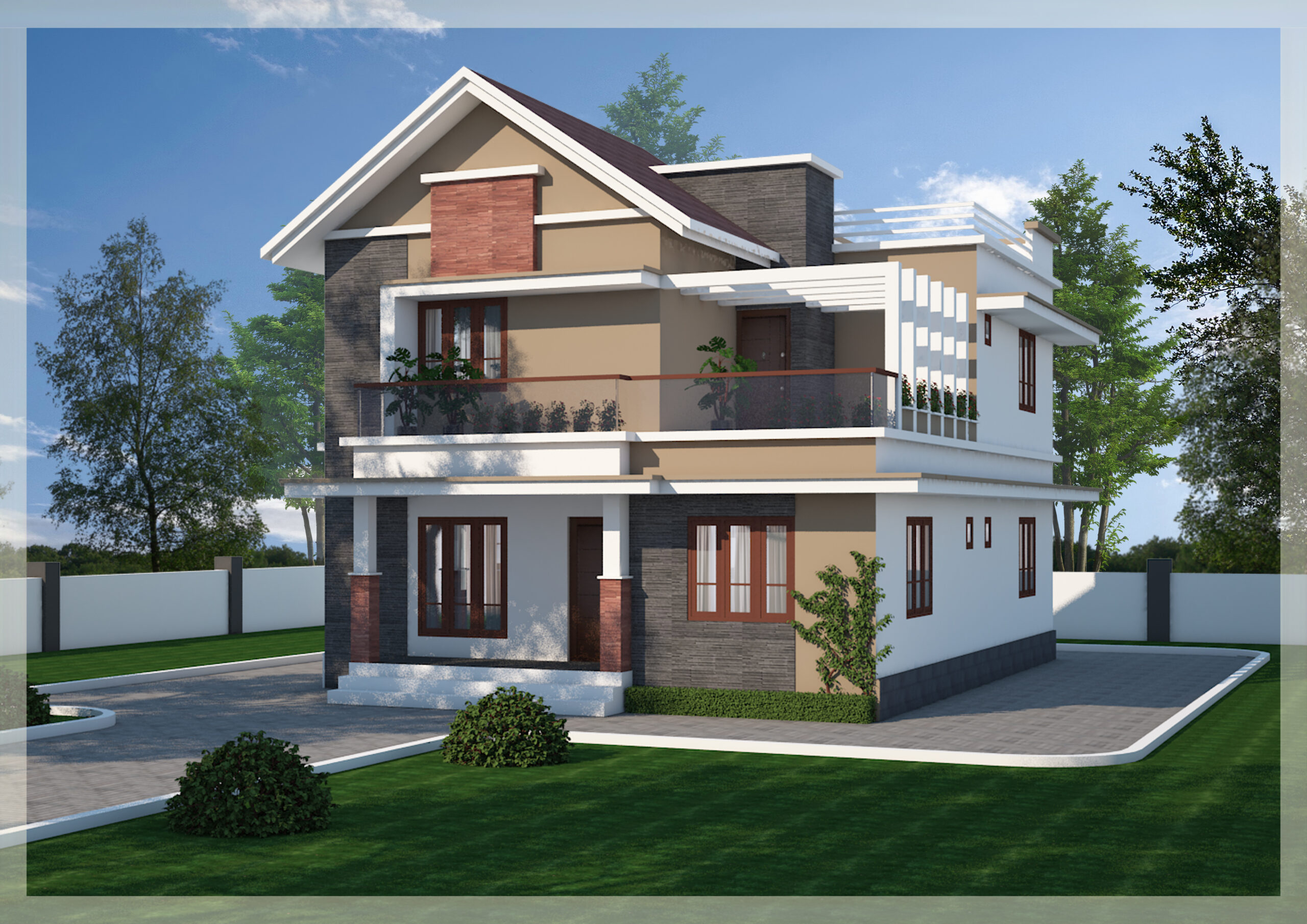 house construction in kerala thrissur villa construction house plan